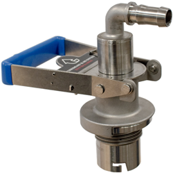 DIAL CDS connector RVS met slangpilaar 3/4  haaks