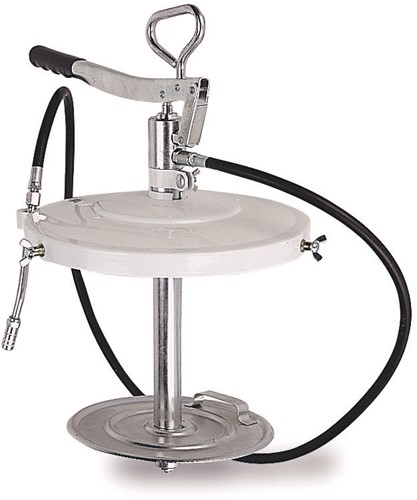 Samoa Handbediende doorsmeerpomp HAG 50kg drum hogedruk incl. volgplaat 