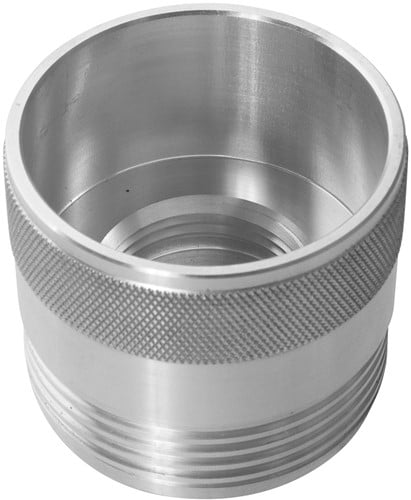 Aluminium adapter voor opdraai vetpatronen Lube Shuttle 400 gram