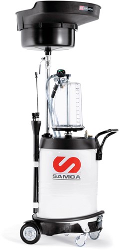 Samoa Mobiele afgewerkte olie afzuig-en opvang unit 100 liter overdruk + insp. reservoir