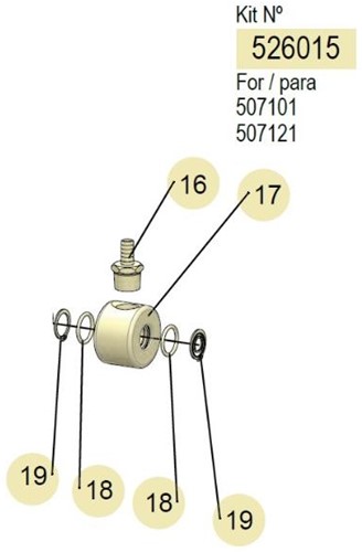 Samoa haspel swivel 507101/507121 series Lucht,Water,Antivries