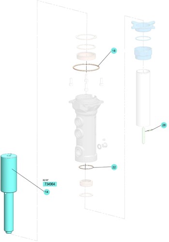 Samoa shaft repair kit PM4 3:1 pompen.
