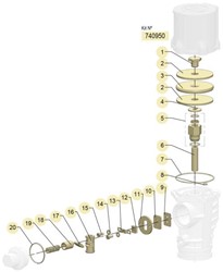 Samoa repair kit GK-1 luchtmotor PM3 55:1 vetpompen 404100 405100 407200 409200