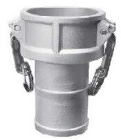 Camlock koppeling ALU vrouwelijk met oren type C 11/4 32mm tule slangklemmontage