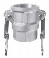 Camlock koppeling ALU vrouwelijk met oren type D G1 BSP binnendraad