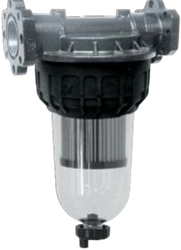 Piusi Clear Captor Strainer Filterhouder/bol alu G1 BSP F incl. cartridge Fuel 100 ltr/min 120 micron