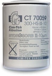 CimTek spin-on filterelement Hydrosorb 300HS-II-10 50 l/min 10 mu