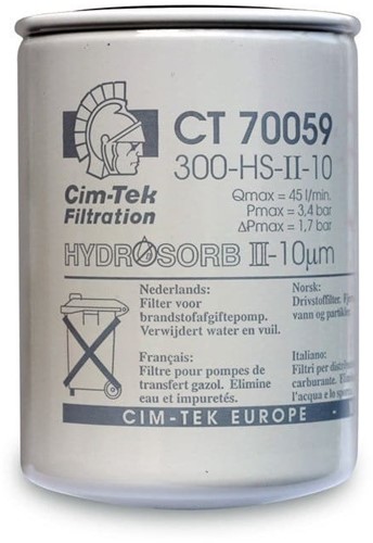 CimTek spin-on filterelement Hydrosorb 300HS-II-10 50 l/min 10 mu