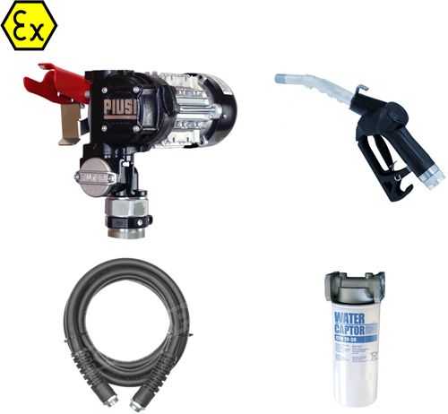 Piusi DRUM Panther EX56 Vatpompset Benzine-en Diesel 56 l/min 230V ATEX