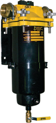 Filter/Water separator VF-65 met DP indicator, kijkglas en drain afsluiter