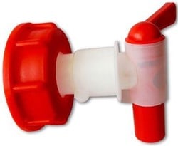DIAL kunststof dopkraan DIN 61 lange hals 22mm (=IBC tapkraan)