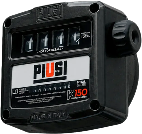 Piusi K150 Mechanische doorstroommeter ATEX G1 BSP 25-150 l/min versie B  IN=ON UIT=BO