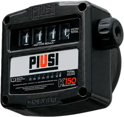 Piusi K150 Mechanische doorstroommeter ATEX G1 BSP 25-150 l/min versie D  IN=LI UIT=RE