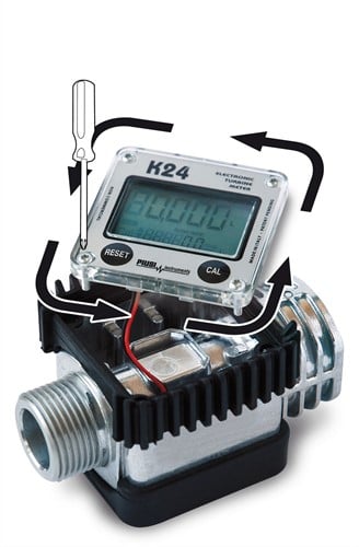 Piusi K24 Digitale doorstroommeter 7-120 l/min Windscreen/Diesel/Bio-Diesel kunststof-2