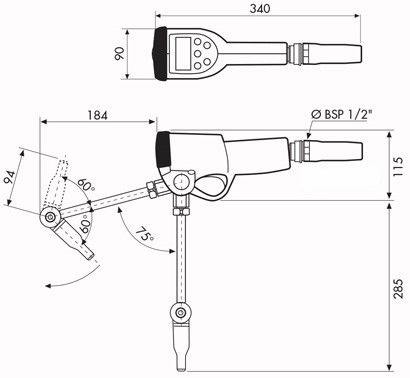Piusi K500 PRESET Digitale handoliemeter roterende uitloop 1-30 l/min 1/2 70 bar-2