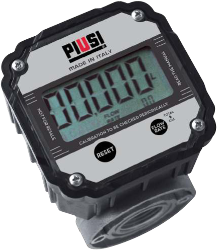 Piusi K600 B/3 Digitale vloeistofmeter Diesel met vergroot display 10-100 l/min G1 BSP bi geflenst