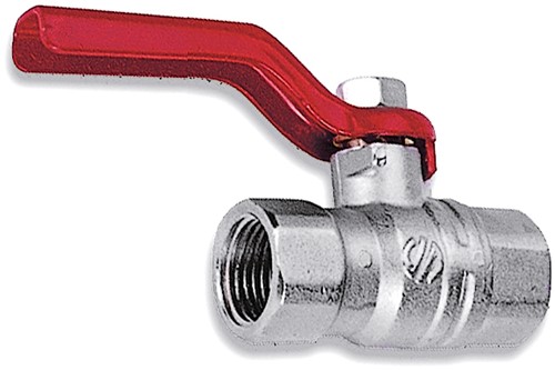 Kogelkraan messing G1/2 BSP binnendraad draad 25 bar