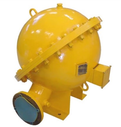 MS75S-1 Double case 4” positive displacement flow-meter with FD75 filter/Aireleminator with 2x LC-Sound and POD pulser - Horizonal Outlet