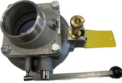 Niehüser Doseeradapter met bedieningshendel, zonder kijkglas DN100, uilaatmondstuk G3 BSP AG