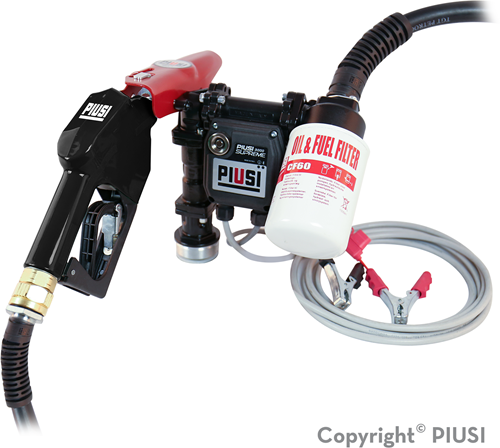 Piusi 3000 SUPREME vatpompset G2 voor mobiele tanks versie DRUM / horizontaal + filter