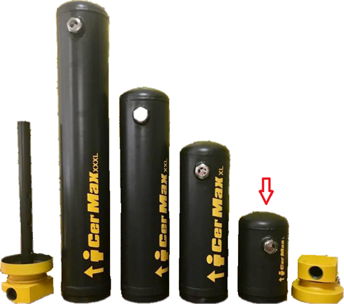 LW Water/ Particle vessel + G1 YELLOW head, (excludes cartridge) - stand alone unit