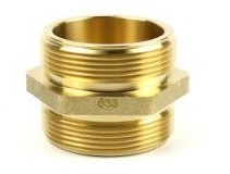 E-Flex TW dubbele nippel 280 messing G2 BSP bui x bui vlak